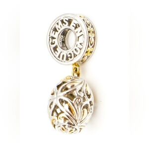 GEMS EN VOGUE  Egg Drop Dangle Charm With 18K Gold Plated Sterling Silver